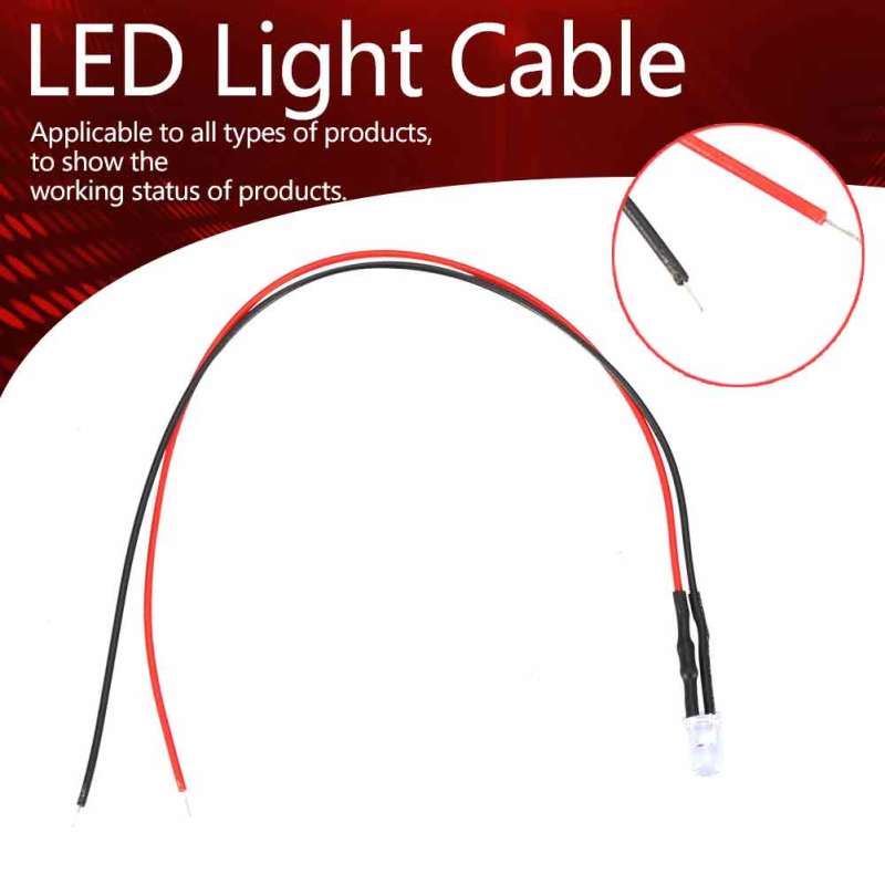 12V Prewired LED Indicator Light 20cm Durable Low Power Consumption - 5mm Energy Saving Panel Indicator Light for DIY Hobby Model Making - Image 4