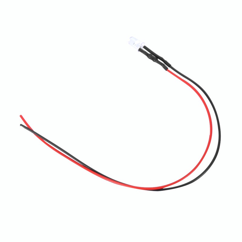 12V Prewired LED Indicator Light 20cm Durable Low Power Consumption - 5mm Energy Saving Panel Indicator Light for DIY Hobby Model Making - Image 1