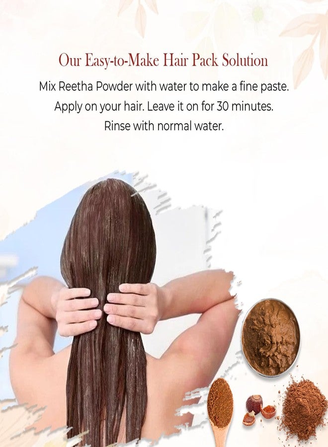 Mirintz 100% Natural Reetha Powder | (100 gms) Pure Aritha Powder for Hair care | Herbal (Sapindus Trifoliatus) Reetha for Hair | Ayurveda Hair Pack for Hair Growth | DIY Hair Mask - Image 5