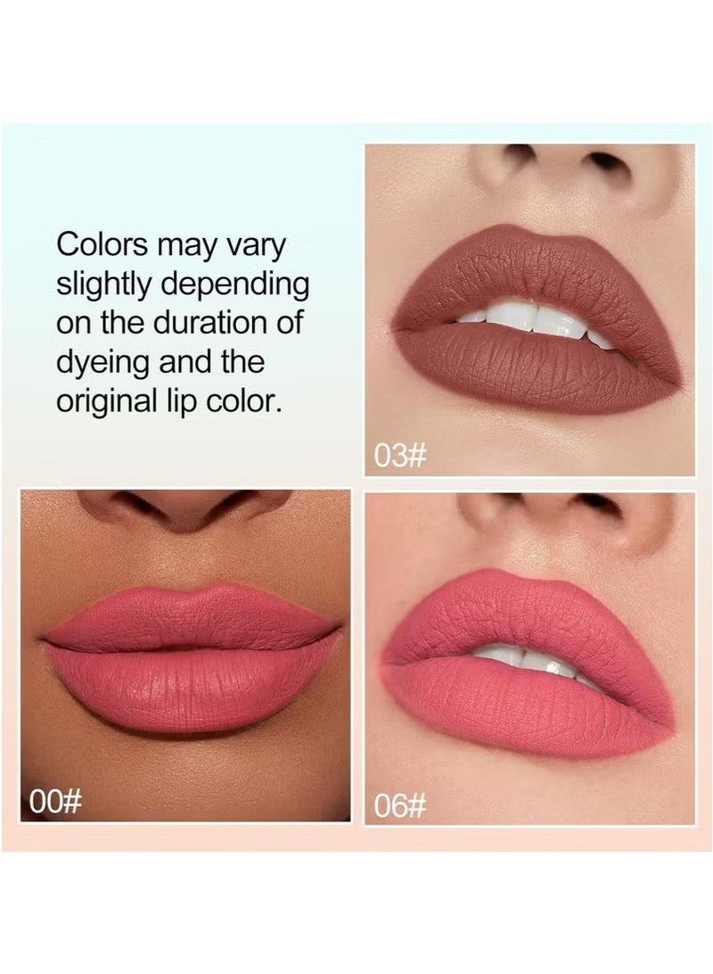 OLIBOLLA Lip Liner Tint Peel Off - 3 Colors Waterproof & Sweatproof Lip Stain Peel Off Set with Tweezers, High-Pigment Long-Wearing Matte Finish Tattoo for Women, Full Lips, Non-Stick Cup - Image 3