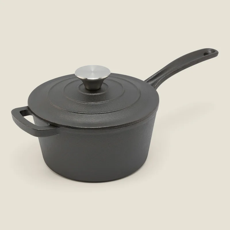 Simply Kitchen CAST IRON SAUCE PAN 19CM-BLACK