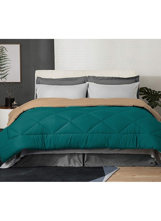 Tiba Snooze,Winter quilt double face, 160*235 cm, Beige &Teal  - Image 2