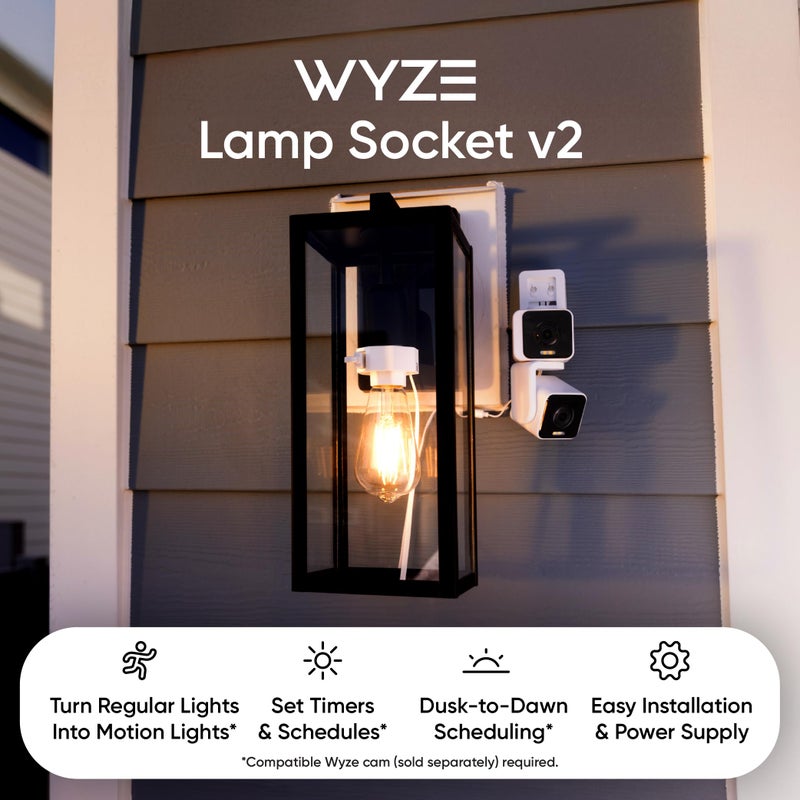 Wyze Lamp Socket v2 Power Adapter for Wyze Cam v3/v3 Pro/ v4/OG/Pan v3/Pan v4(Camera Sold Separately) - Image 2