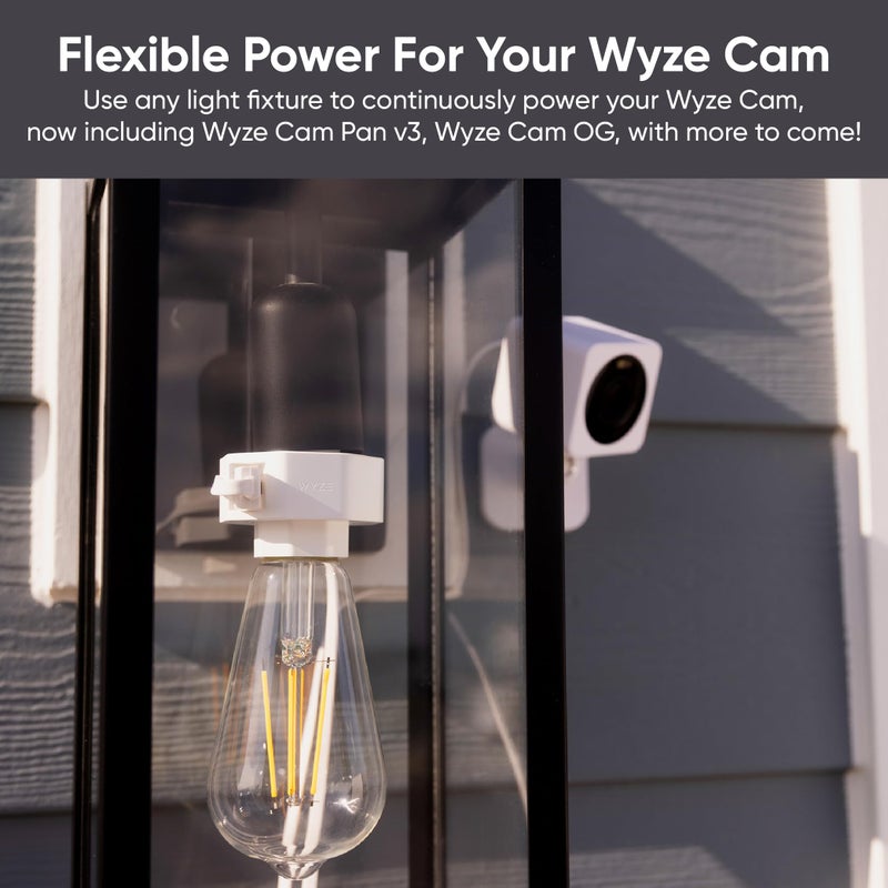 Wyze Lamp Socket v2 Power Adapter for Wyze Cam v3/v3 Pro/ v4/OG/Pan v3/Pan v4(Camera Sold Separately) - Image 3