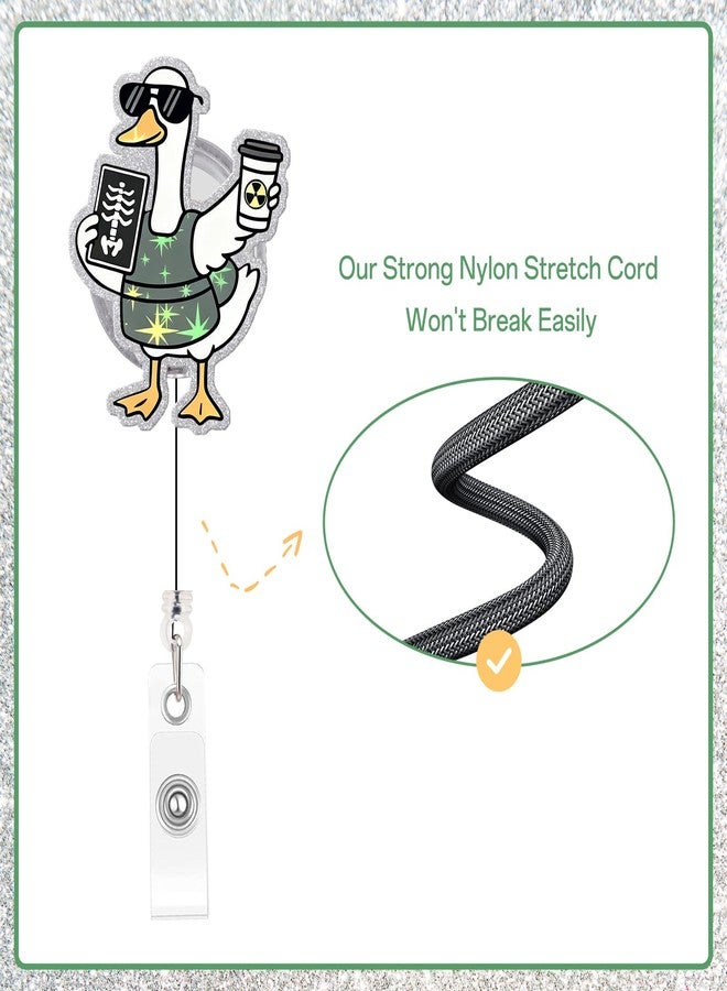 Kimoli Funny Radiology Tech Badge Reel Cute Xray Silly Goose Badge Reel, Nurse Nursing Id Card Holder with Alligator Clip for Radiology Healthcare Nurse Gifts - Image 3