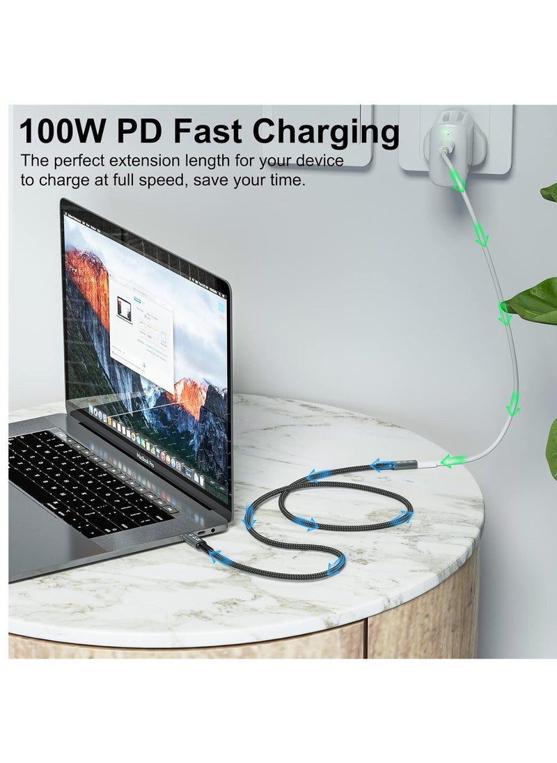 Generic - USB4 8K Cable 0.8M Thunderbolt 4 Compatible USB4 Type C Male to Female UHD 8K@60Hz Charging 100W Data Transfer 40Gbps SSDeGPU External 0.8 Display Laptop - Image 1