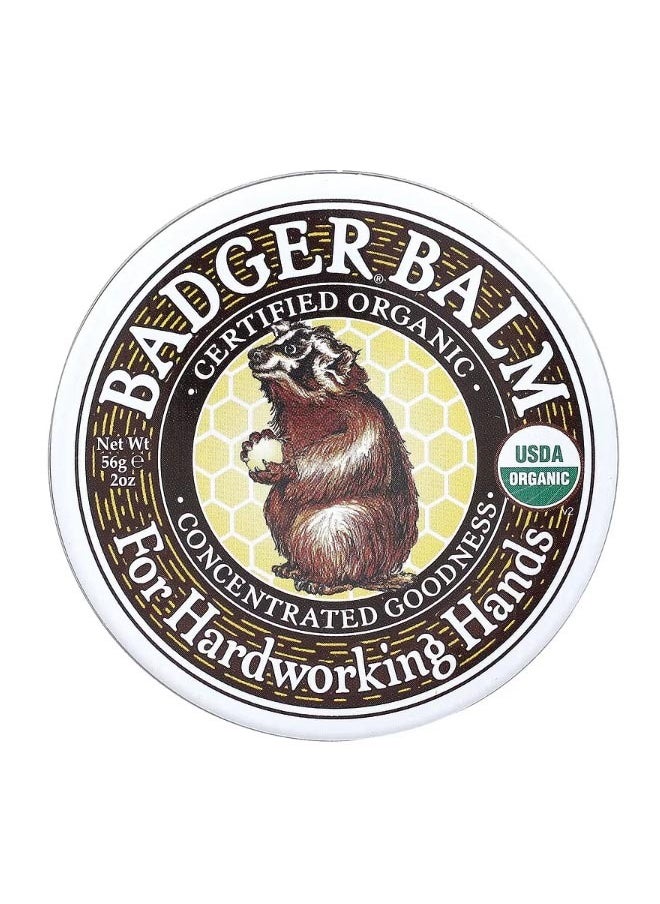 Badger Company Certified Organic Badger Balm for Hardworking Hands 2 oz 56 g  - Image 1