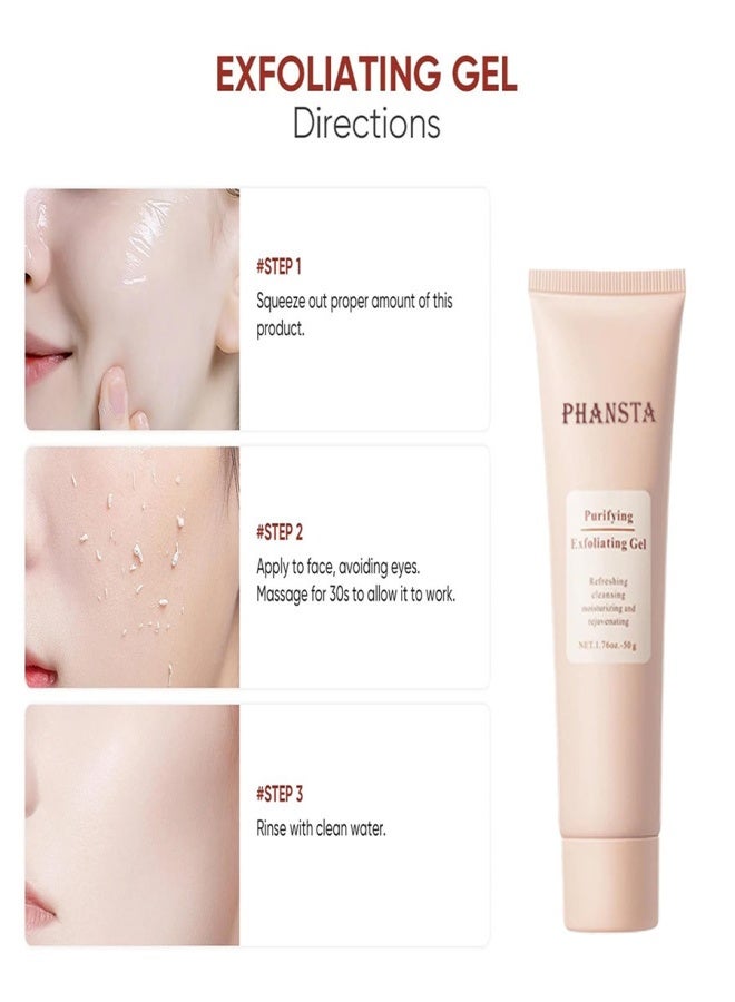 PHANSTA facial gel, suitable for cleaning facial keratin, dead skin, and pores - 50g - Image 2