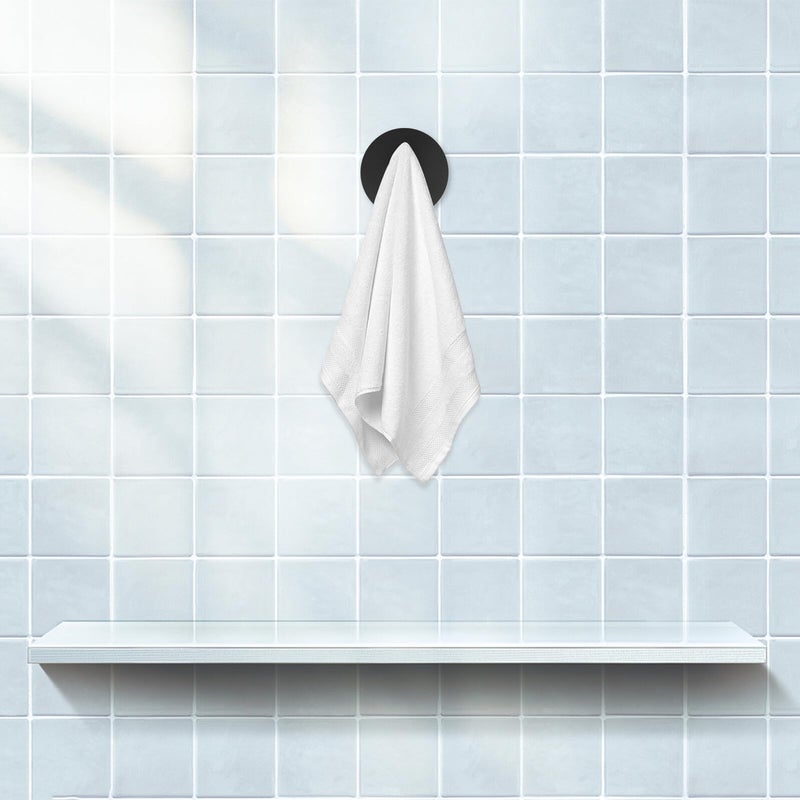 2 Pack Black Stainless Steel Wall Mounted Hooks For Towel Robe Coat Bathroom Bedroom Entryway - Image 5