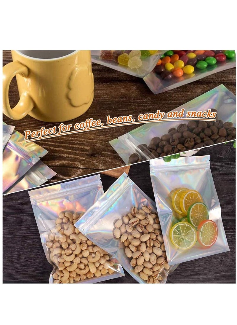 100-Piece Resealable Ziplock Smell-Proof Bags Foil Pouch Clear