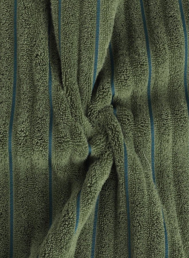 Spaces 100% Cotton Hand Towel HIGH LOFT Ribbed Texture HIGH Absorbency (Solid 40CMX60CM)-Dark Green - Image 5