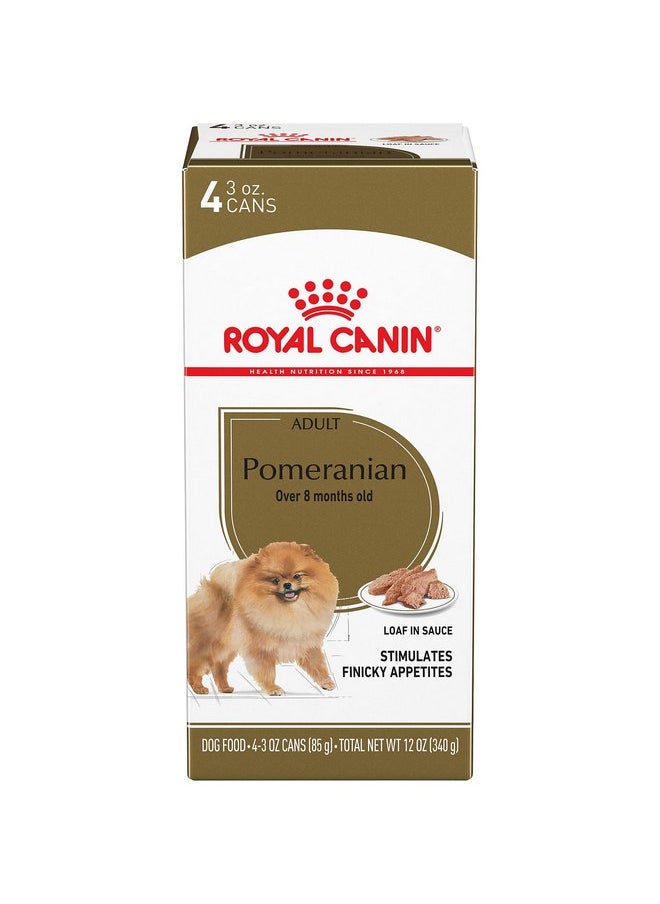 ROYAL CANIN Royal Canin Breed Health Nutrition Pomeranian Adult Loaf in Sauce Canned Dog Food, 3 oz can (4-pack)  - Image 1
