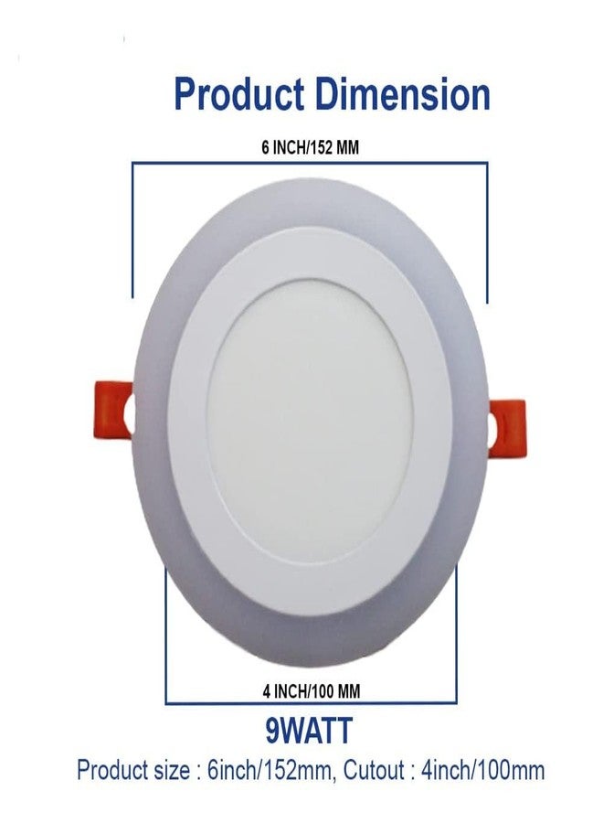 Drumstone (𝗦𝗽𝗲𝗰𝗶𝗮𝗹 𝟭𝟬 𝗬𝗲𝗮𝗿𝘀 𝗪𝗮𝗿𝗿𝗮𝗻𝘁𝘆 9W Round LED Slim Plus Panel – Neutral White Light with Ultra-Slim Aluminium Housing and Flicker-Free Technology - Image 3