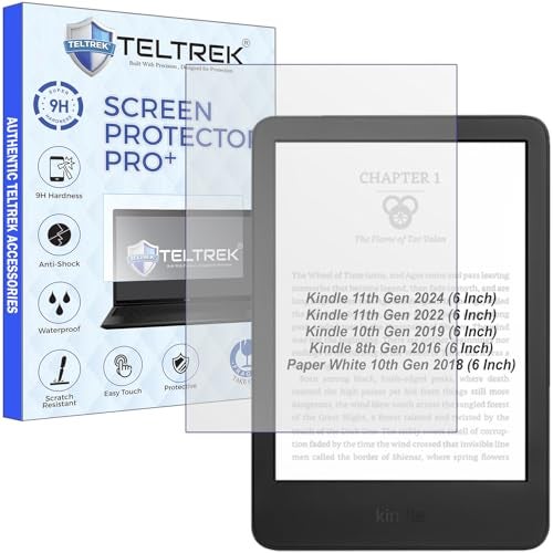 TELTREK Screenguard Compatible With All New Kindle/Kindle Kids e reader Tab 6 Inch (11th/10th/8th Gen, 2024/2022/2019/2016) & Paperwhite 6" Inch Tablet 10th Gen 2018 Not a Tempered Glass - Image 1