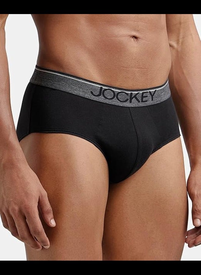 JOCKEY Jockey 8037 Men's Super Combed Cotton Solid Brief with Ultrasoft Waistband (Pack of 2)  - Image 4