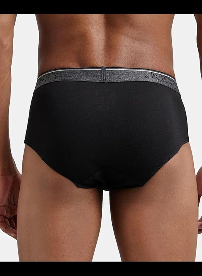 JOCKEY Jockey 8037 Men's Super Combed Cotton Solid Brief with Ultrasoft Waistband (Pack of 2)  - Image 5