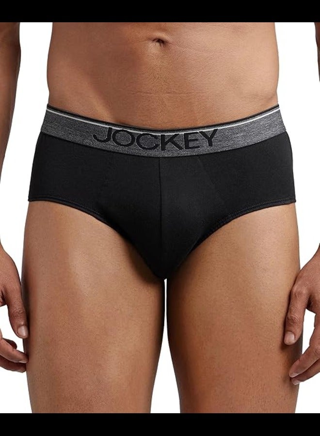 JOCKEY Jockey 8037 Men's Super Combed Cotton Solid Brief with Ultrasoft Waistband (Pack of 2)  - Image 3