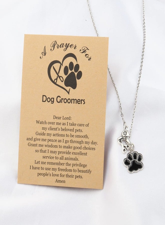 MYOSPARK Dog Paw Print Pendant Necklace - Y Shape, Thank You Gift for Dog Groomers - Image 3