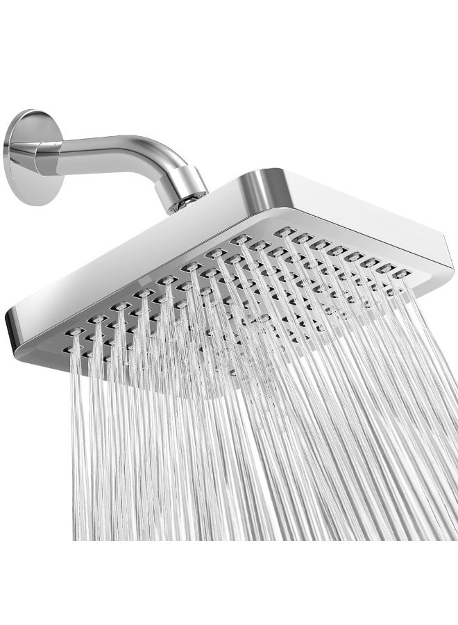 LOOPITYS Shower Head 6 Inches Rain Shower Fixed pressure boost Pressurized Rain shower head Fully electroplated durability with Filter Remove Chlorine Water Softener Bathroom Overhead Shower Head - Image 2