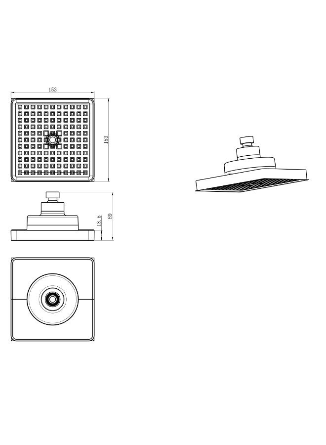 LOOPITYS Shower Head 6 Inches Rain Shower Fixed pressure boost Pressurized Rain shower head Fully electroplated durability with Filter Remove Chlorine Water Softener Bathroom Overhead Shower Head - Image 5