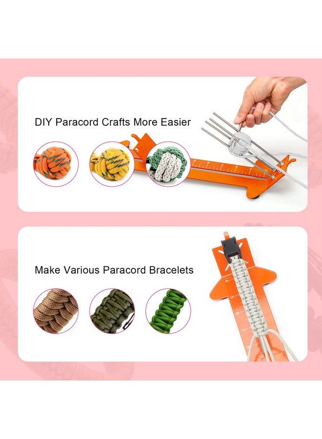 Catcan 2 in 1 Paracord Jig, Paracord Bracelet and Paracord Jig Making Kit, Adjustable Length DIY Craft Paracord Tools 4" to 13" with Free Cord and Buckles - Image 3