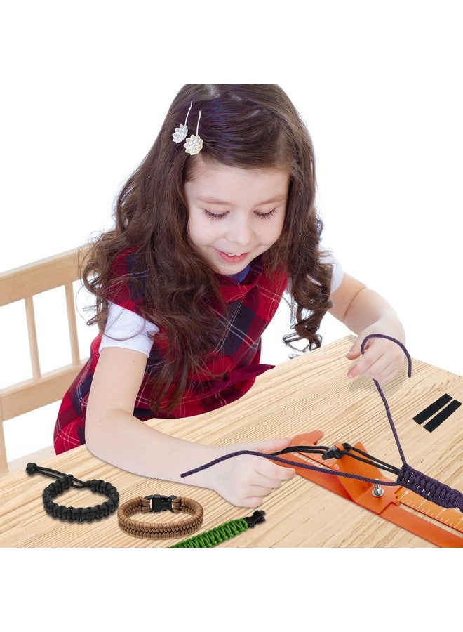 Catcan 2 in 1 Paracord Jig, Paracord Bracelet and Paracord Jig Making Kit, Adjustable Length DIY Craft Paracord Tools 4" to 13" with Free Cord and Buckles - Image 2
