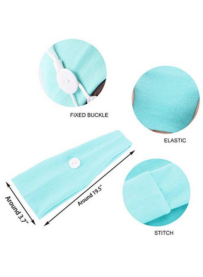 CELLOT 12 Pack Boho Wide Headband With Button Elastic Turban Hair Band Yoga Head Wraps For Women Girls Nurse And Doctor - Image 3