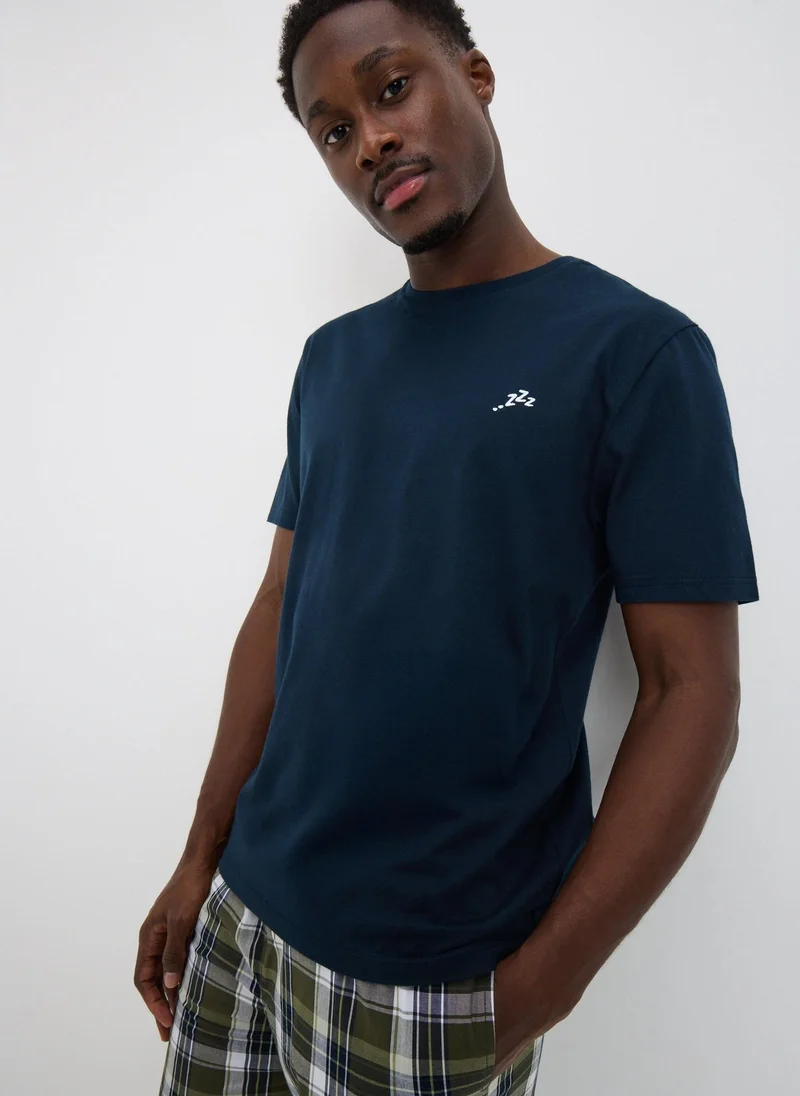 Matalan Khaki Poplin Long Pyjama Set