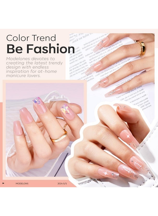 modelones Builder Nail Gel, 2 Pcs Clear Gel Builder Nail Polish for Nail Thickening, Nail Strengthener Apex Building Extension Gel in a Bottle, 7-In-One LED Builder Nail Gel Polish 10 ml - Image 4