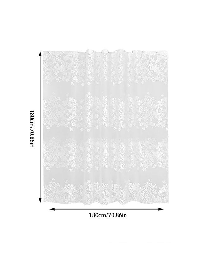 LIVQORA 1Pcs Shower Curtain, Modern Floral Print Waterproof Shower Curtain, Anti-Mildew Antibacterial Waterproof Washable, Grommets and Curtain Hooks (Size180*180） - Image 2