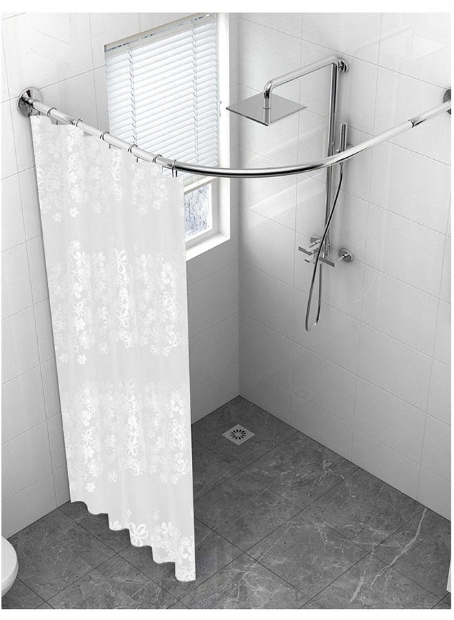 LIVQORA 1Pcs Shower Curtain, Modern Floral Print Waterproof Shower Curtain, Anti-Mildew Antibacterial Waterproof Washable, Grommets and Curtain Hooks (Size180*180） - Image 4