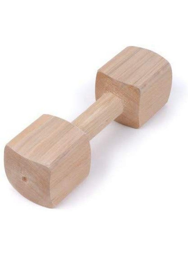 لعبة مضغ الدمبل الخشبية مناسبة للكلاب والجراء من أداة تدريب مصنوعة من الخشب الصلب الطبيعي بنسبة 100% - تحافظ على صحة الأسنان واللثة والعناية بالفم - Image 3