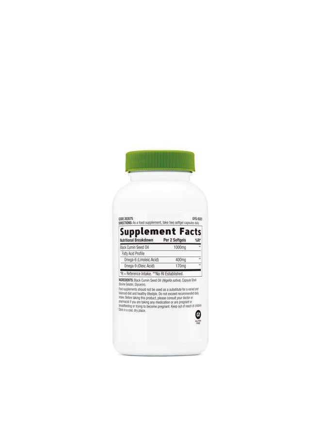 GNC SuperFoods Black Seed Oil, 90 Softgel Capsules - Image 2