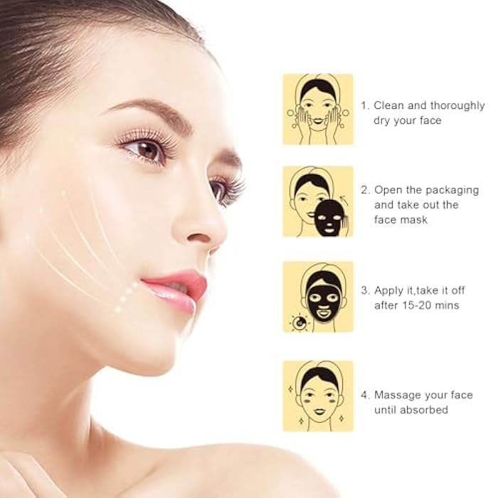 Adofect 15 Pack 24K Gold Crystal Collagen Facial Masks, Face Masks Skincare for Women | Anti-Aging | Reduces Puffiness | Moisturizes | Hydrates | Collagen Mask Set | Suitable for All Skin Types - Image 4