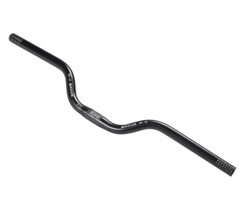 BUCKLOS Mountain Bike MTB Handlebars 25.4 mm - Bicycle Riser 20/40/60/100mm Aluminum Alloy Handlebar - 620/660/720mm Extra Long Handle Bars for E-Bike/Folding Bike/BMX - Image 1