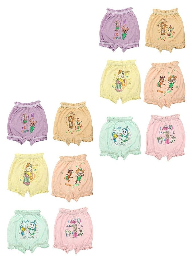 IGNOTO (Zero Size, Pack of 12 Baby, Kids Inner Wear, Bloomers || Unisex Printed Cotton Panty || 100% Cotton Housiry with Cartoon Print Assorted - Image 2