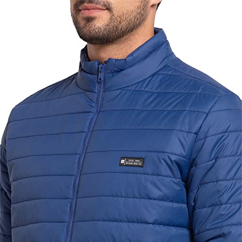 Spykar Men's Solid Regular Jacket (MJK02BBLW007TRUEBLUES_Blue_S) - Image 5