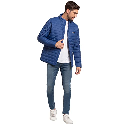 Spykar Men's Solid Regular Jacket (MJK02BBLW007TRUEBLUES_Blue_S) - Image 4