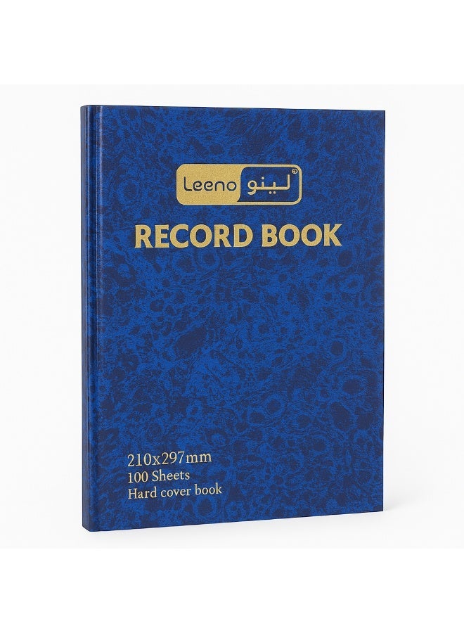 Leeno Record Book A4 Size | 210 x 297 mm | 100 Sheets | Hard Cover Notebook for Office, School, and Business - Image 5