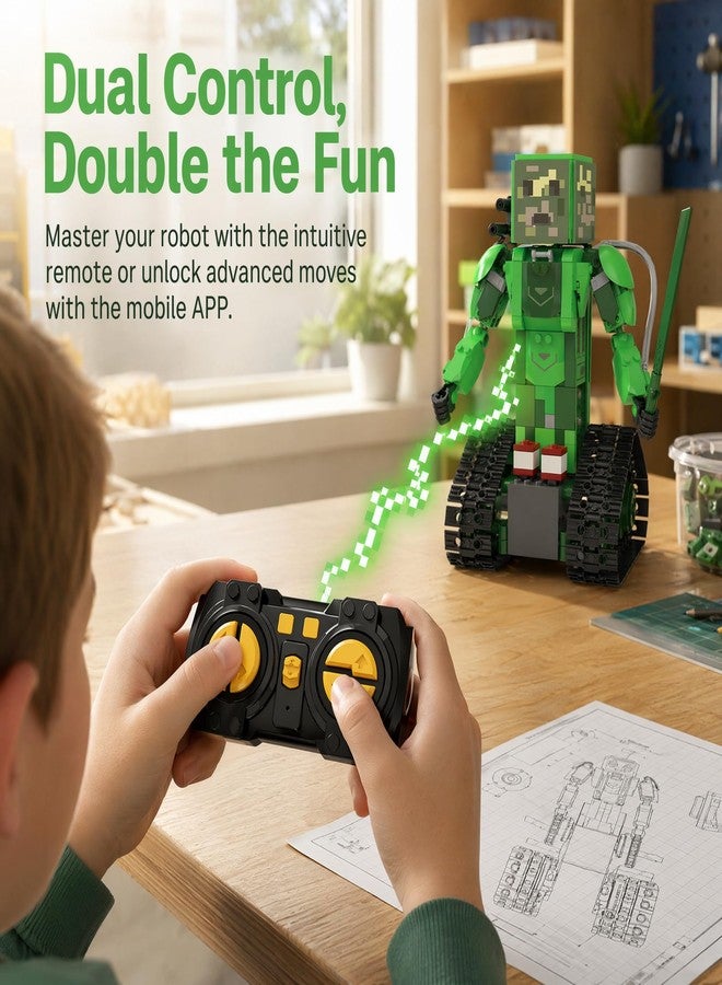 Lovinkiki 5 in 1 RC Robot Building Kit for Kids 8-12, Programmable STEM Coding Robot Toy with APP & Remote Control, DIY Robotics Kit Gift - Image 3