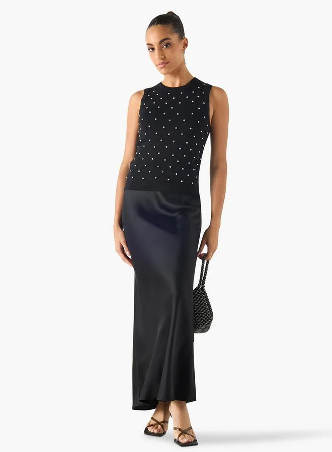 2Xtremz 2Xtremz Embellished Sleeveless Top