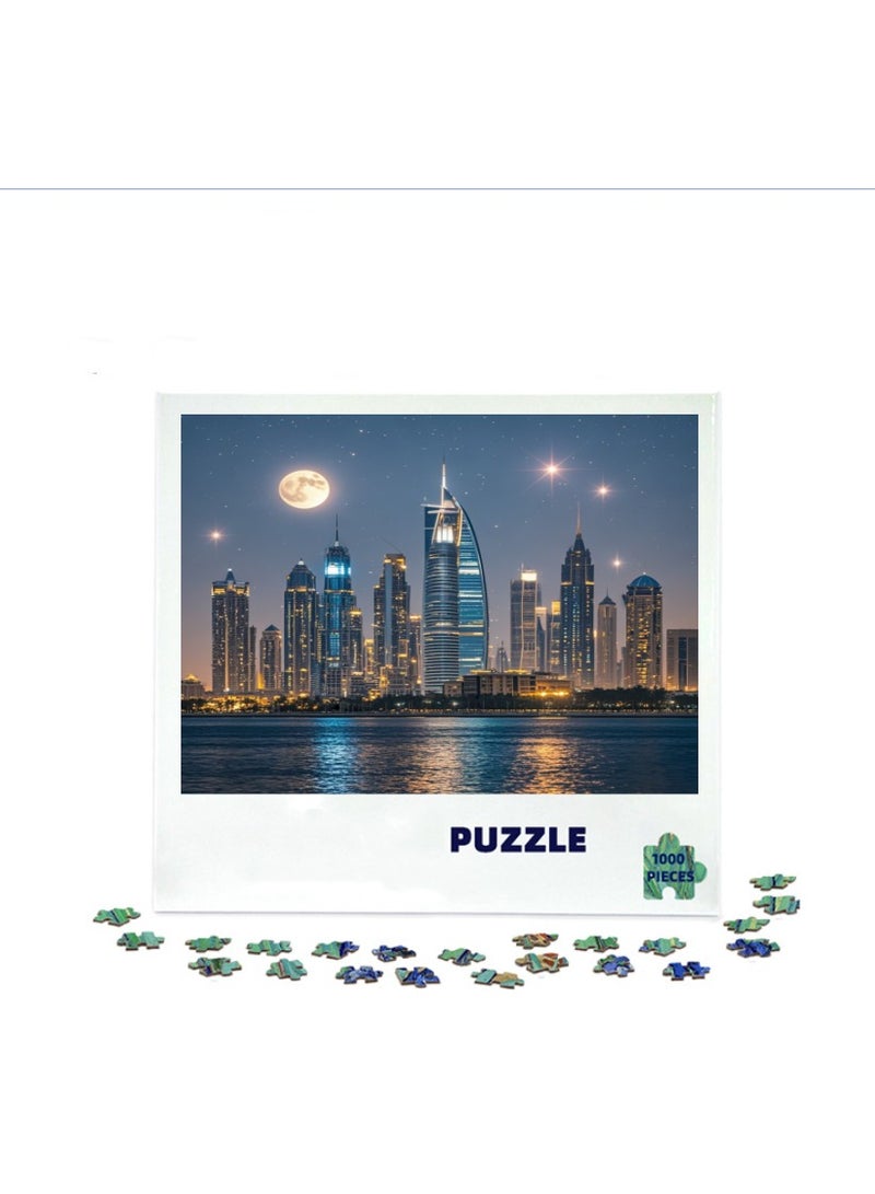 Anna 1000-Piece Dubai Cityscape Puzzle – Entertaining Jigsaw Featuring Iconic Views - Image 1