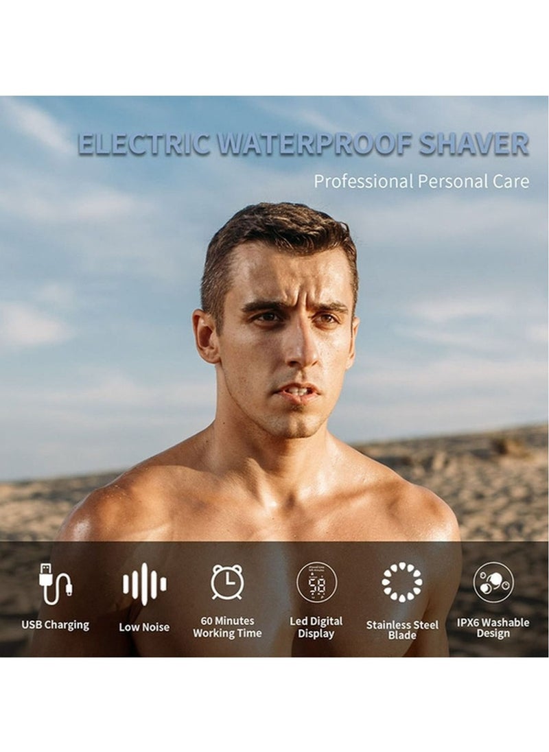 Generic - Electric Razor Bald Head Shaver Men Rotary Cordless Hair Clippers Nose Hair Trimmer Waterproof USB - Image 1