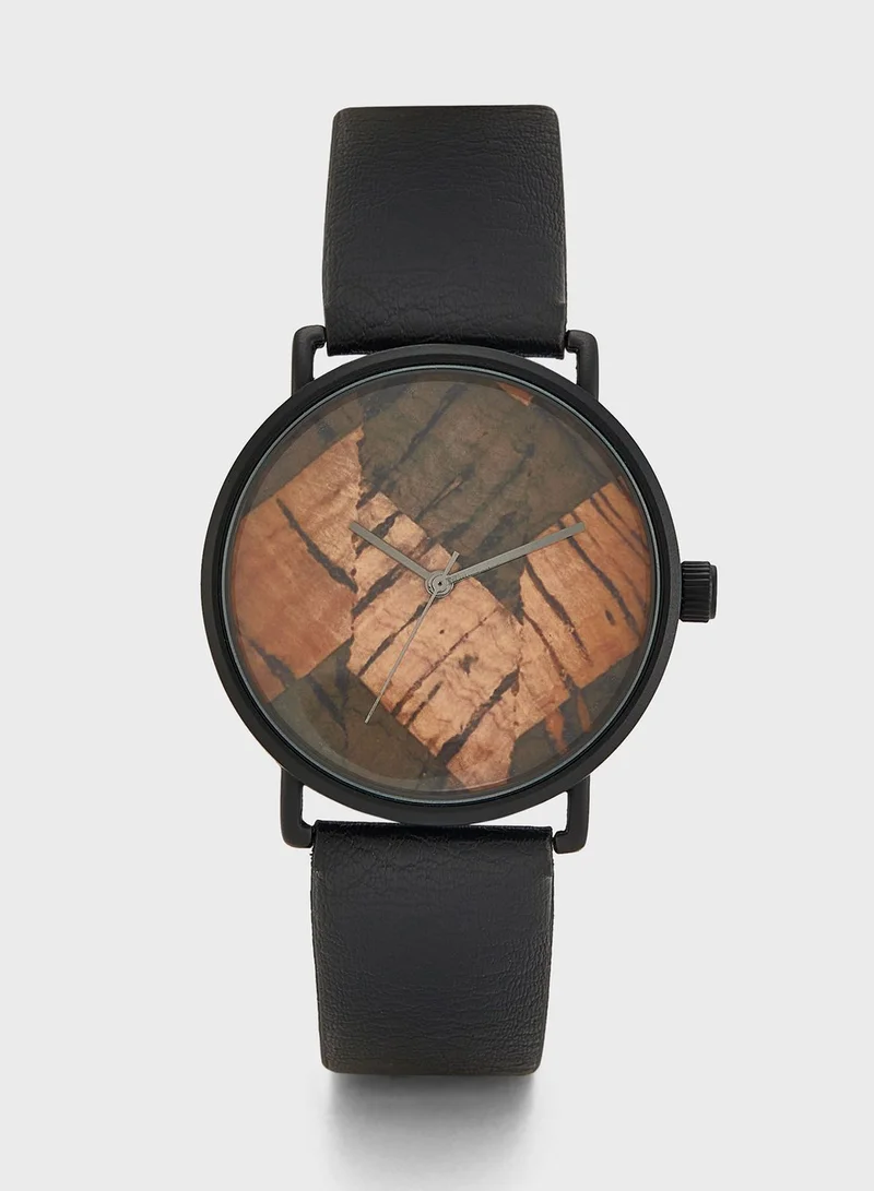 Robert Wood Cork Dial Minimal Analogue Watch
