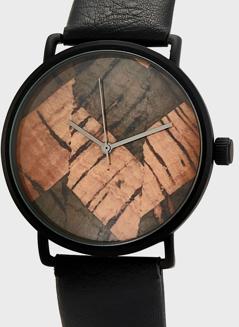 Robert Wood Cork Dial Minimal Analogue Watch