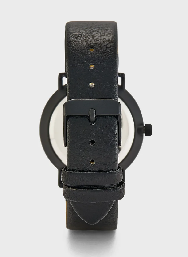 Robert Wood Cork Dial Minimal Analogue Watch