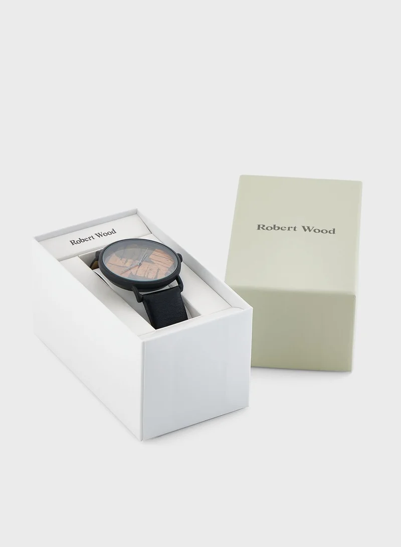 Robert Wood Cork Dial Minimal Analogue Watch