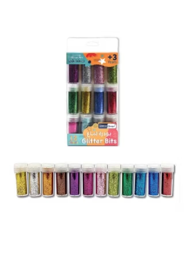 LEENO Set Of 12 Glitter Bits Multicolour - Image 1