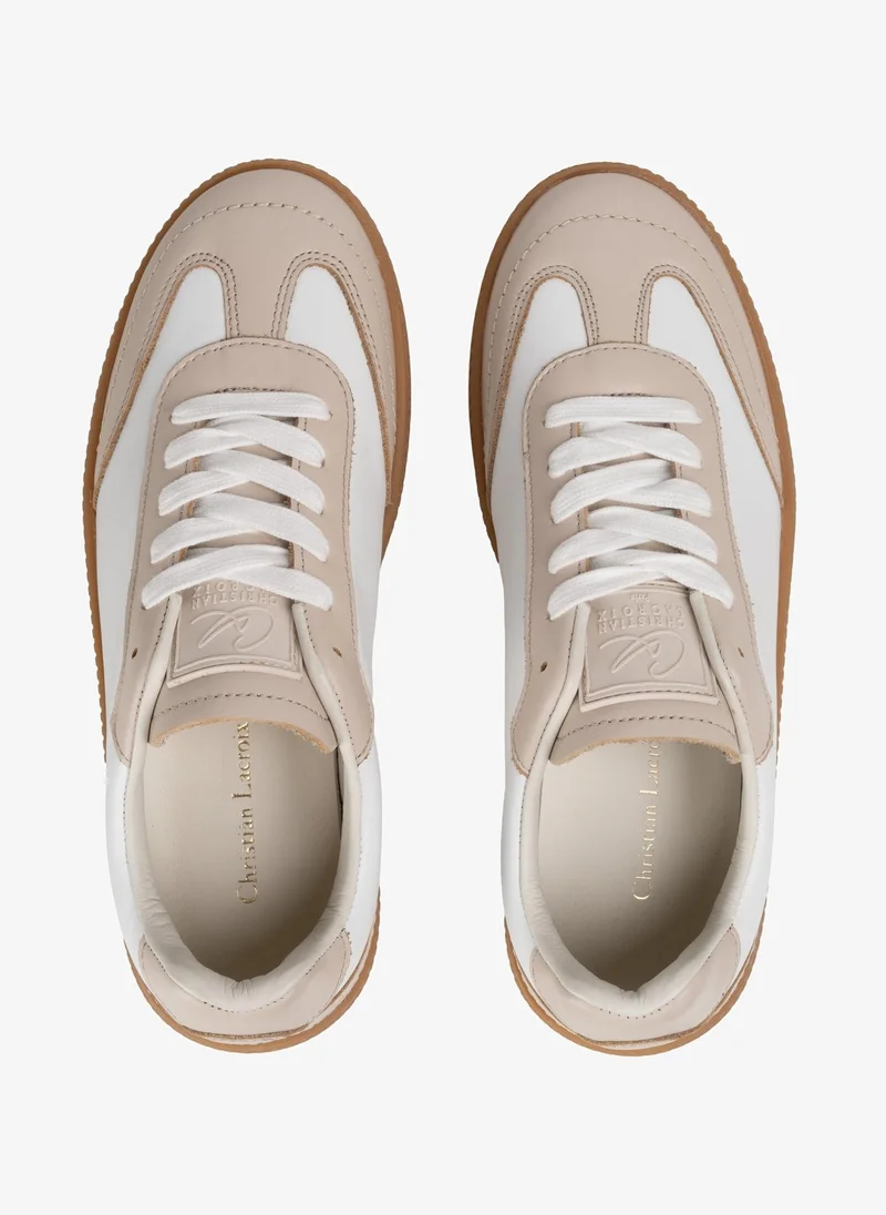 Christian Lacroix Christian Lacroix Women's Leather Colourblock Terrace Sneakers - Beige