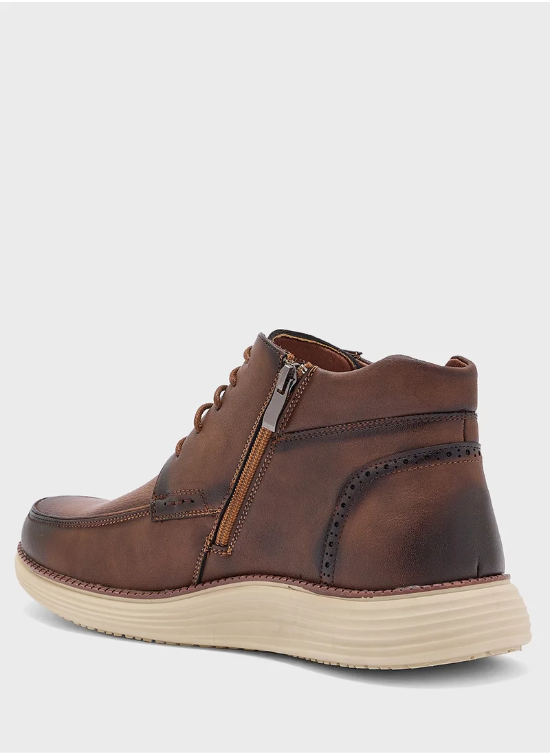 روبرت وود Light Weight Casual Moc Toe Boots
